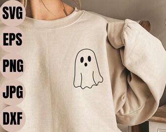 Ghost Svg, Cute Ghost Svg, Spooky Season Svg, Little Ghost Svg, Halloween Svg, Halloween Costume Svg, Spooky Svg, Ghost Png, Ghost Clipart