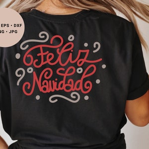 Feliz Navidad Svg, Merry Christmas Svg, Door Sign Svg, Christmas Words Svg, Spanish Christmas Svg, Christmas Shirt Svg, Feliz Navidad Sign