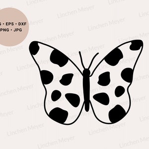 蝶の牛パターン Svg、牛のプリント Svg、牛のプリント Png、牛の斑点 Svg、アニマル プリント Svg、カウガール Svg、カウボーイ Svg、蝶ベクトル、昆虫
