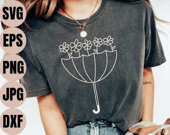 Spring Svg, Spring Door Hanger Svg, Umbrella Svg, Wildlflower Svg, Spring Flower Shirt, Spring Door Sign Svg, Spring Decor Svg, Flower Png