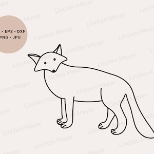 Fox Svg, Cute Fox Svg, Fox Png, Fox Outline Svg, Woodland Animals Svg, Nursery Animal Svg, Forest Animal Svg, Fox Svg File, Simple Fox Svg
