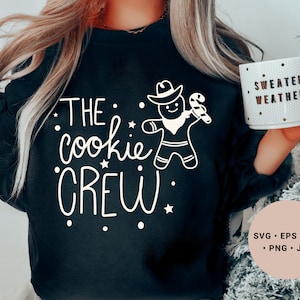 The Cookie Crew Svg, Cookie Baking Crew Svg, Christmas Baking Svg, Gingerbread Svg, Matching Family Shirt, Candy Cane Svg, Christmas Kitchen