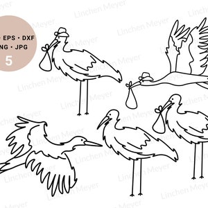 Stork Svg, Chapéu de Cowboy Svg, Cowboy Baby Shower Svg, Cowboy Kids Shirt, Western Baby Svg, Stork Png, Cowboy Bird Svg, Presente de Chá de Bebê, Cricut