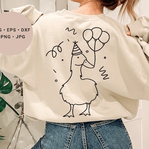 Anniversaire de canard, svg joyeux anniversaire, svg d’anniversaire d’animal de ferme, svg de chemise d’anniversaire, svg d’anniversaire de cow-girl, svg drôle de canard, svg d’amant de canard,