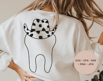 Dental Assistant Svg Png, Cowboy Hat Svg, Dental Png, Cowgirl Hat Svg, Cow Pattern Svg, Cow Print Svg, Dental Squad Svg, Dental Office Art