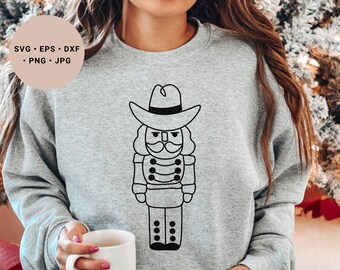 Casse-Noisette Svg, Casse-Noisette Cowboy Svg, Chapeau de Cowboy Svg, Western Christmas Svg, Country Christmas Svg, Casse-Noisette Png, Costume de Casse-Noisette, Png