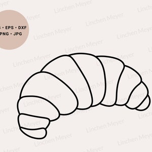 Croissant Svg, French Food Svg, Bakery Svg, Baking Svg, Svg Files for Cricut, Croissant Gift, Croissant Decor, Cake Svg, Pastry Svg, Png