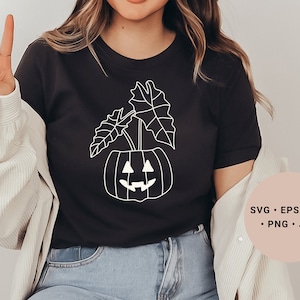 Pumpkin Svg, Tropical Leaf Svg, Plant Mom Svg, Halloween Plant Shirt Svg, Halloween Botanical Svg, Tropical Leaf Svg, Plant Lover Svg,Cricut
