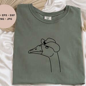 Ganso Svg, Sombrero Vaquero Svg, Animal De Granja Svg, Vaquero Svg, Granja Svg, Camisa De Ganso Svg, Regalo De Ganso, Agricultura Svg, Vida en el País Svg, Pájaro Svg, Png