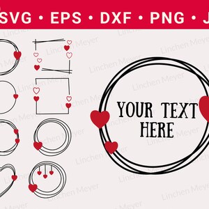 Doodle Heart Svg Bundle, Heart Svg Bundle, Name Frame Svg, Valentine Heart Svg, Hand Drawn Heart Svg, Sketch Heart Svg, Scribble Heart Svg