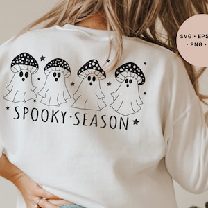 Ghost Mushroom Svg, Magic Mushroom Svg, Halloween Mushroom Svg, Mystical Mushroom Svg, Cute Ghost Svg, Spooky Season Svg, Funny Fall Svg,