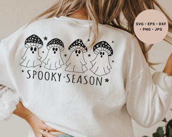Ghost Mushroom Svg, Magic Mushroom Svg, Halloween Mushroom Svg, Mystical Mushroom Svg, Cute Ghost Svg, Spooky Season Svg, Funny Fall Svg,