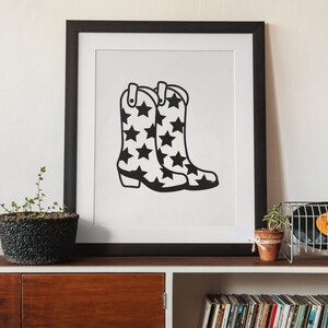 Cowgirl Boots Svg, Cowboy Boots Svg, Stars Svg, Cowgirl Bachelorette Svg, Western Svg-fil, Countrymusik Svg, Lets Go Girls Svg, Rodeo Svg bild 6