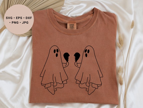 Ghost Svg, Ghost Broken Heart Svg, Ghost Love Svg, Ghost Heart Svg, Cute Ghost Svg, Halloween Heart Svg, Happy Halloween Svg, Cricut Svg