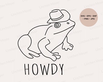 Cowboys Svg, Frog Svg, Cowboy Hat Svg, Western Frog Svg, Frog with Cowboy Hat Svg, Frog Hat Svg, Texas Svg, Country Svg, Frog Png, Cricut