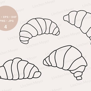 Croissant Svg Bundle, Croissant Svg, Bakery Svg, French Food Svg, French Party Decoration, Sweet Breakfast Svg, Croissant Png, Teatime Svg