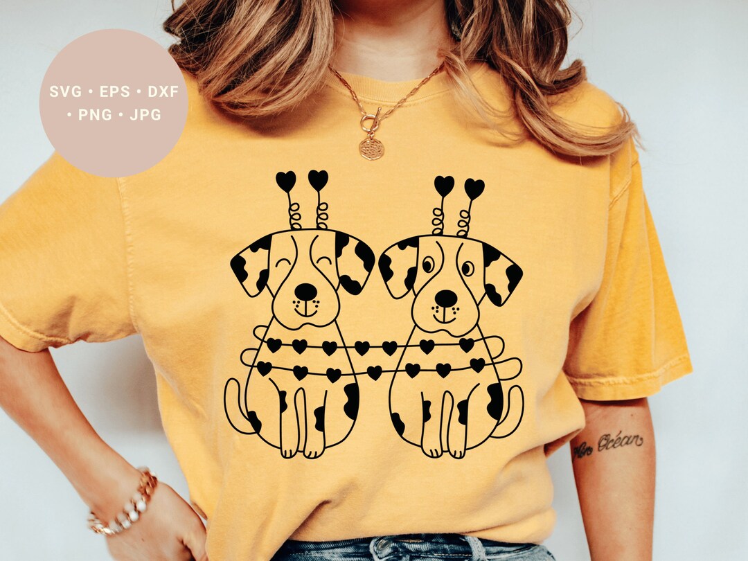 Dog Valentine Svg, Dog Couple Svg, Puppy Love Svg, Valentines Day Dog