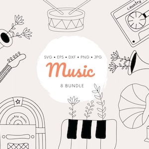 Music Svg Bundle, Electric Guitar Svg, Saxophone Svg, Piano Svg Png, Rodeo Svg, Pianist Svg, Trumpet Svg, Jukebox Svg, Music Teacher Svg,