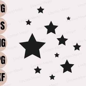 Stars Svg, Sparkle Stars Svg, Geomatric Stars Svg, Star Vector, Star Cut File, Galaxy Svg, Sparkle Svg, Stars Pattern Svg, Night Sky Svg,