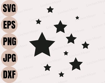 Stars Svg, Sparkle Stars Svg, Geomatric Stars Svg, Star Vector, Star Cut File, Galaxy Svg, Sparkle Svg, Stars Pattern Svg, Night Sky Svg,
