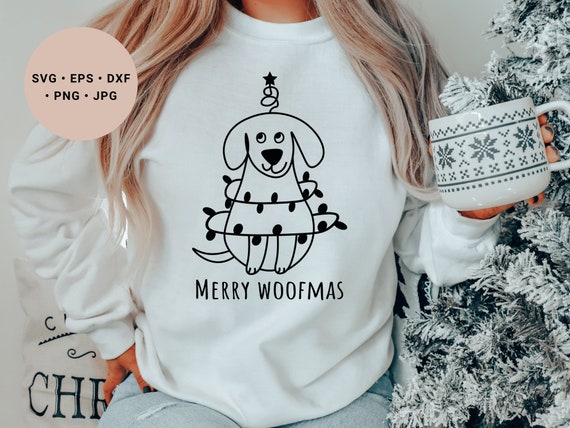 Merry Woofmas Svg, Dog Christmas Svg, Christmas Dog Svg, Dog Mom Svg, Dog Mama Svg, Dog Lover Svg, Pet Christmas Svg, Dog Lover Gift, Cricut