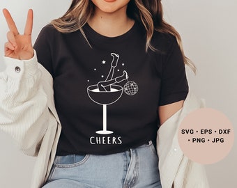 Cheers Svg, New Years Svg, Cowgirl Boots Svg, Drinking Svg, Champagne Svg, New Year Crew Svg, Disco Ball Svg, New Years Shirt Svg, Texas Svg