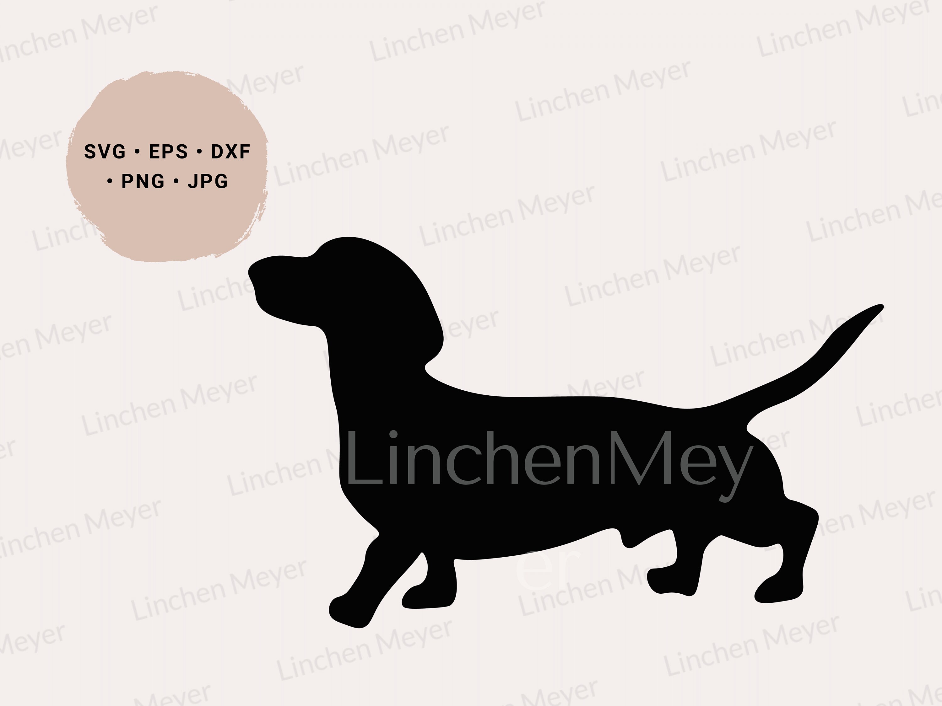 Dachshund Svg, Wiener Dog Svg, Dachshund Silhouette, Dog Mama Svg