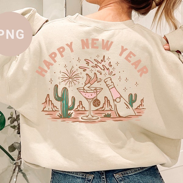 Retro New Years Png, 2023, Cowgirl New Year Png, Groovy Disco Ball Png, Western Sublimation Vintage, Retro Christmas Png, Cowgirl Shirt, Png