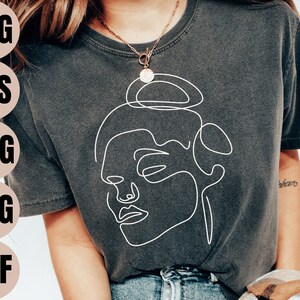 Line Art Woman Svg, Woman Line Art, Minimalist Woman Svg, Face Svg, Svg for Canvas Svg, Canvas Art Svg, Line Art Svg, Cut Files for Cricut