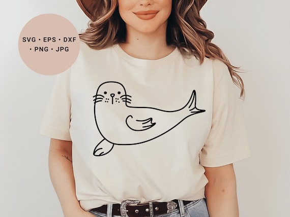 Seal Svg, Sea Animal Svg, Cute Seal Svg, Summer Svg, Scandinavia Svg, Walrus Svg, Seal Lover Svg, Seal Shirt Svg, Wildlife Svg, Ocean Svg,