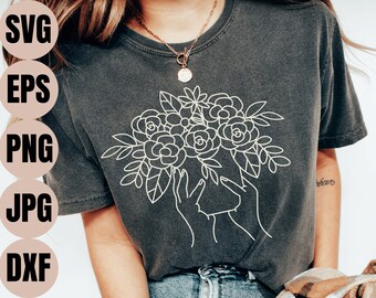 Wildflower Svg, Grow Through What You Go Through Svg, Inspirational Svg, Boho Svg, Motivational Svg, Mental Health Svg, Mothers Day Svg, Png