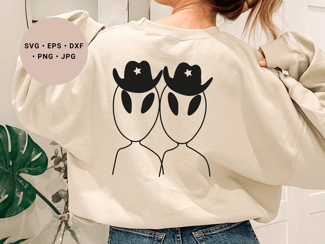 Alien Svg, Cowboy Svg, Cowboy Hat Svg, Ufo Svg, Texas Svg, Alien Couple ...