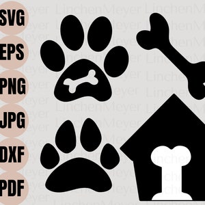 Dog Bundle Svg, Paw Print Svg, Dog Paw Print Svg, Dog mom Svg, Dog Bone Svg, Dog House Sign Svg, Animal Paw Svg, Dog Paw Vector, Dog lover