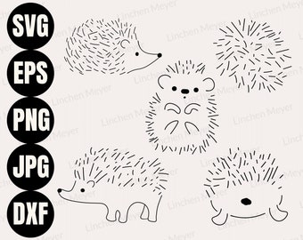 Cute Hedgehog Svg, Autumn Hedgehog Svg, Hedgehog Svg, Hedgehogs Clipart, Hedgehog Svg Bundle, Forest Creatures Svg, Hedgehog Silhouette, png
