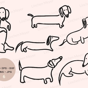 Teckel Svg Bundel, Teckel Svg, Teckel Kunst, Teckel Cadeau, Abstracte Teckel, Wiener Hond, Teckel Lover Svg, Teckel Moeder Svg