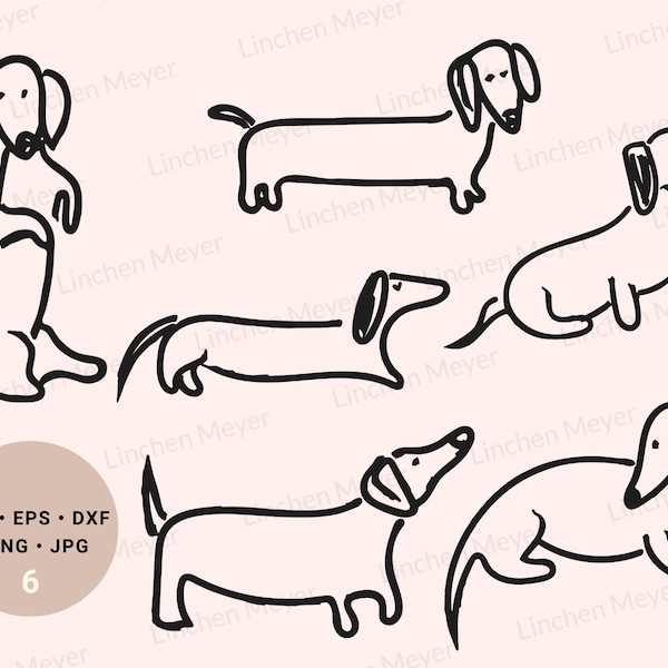 Dachshund Svg Bundle, Dachshund Svg, Dachshund Art, Dachshund Gift, Abstract Dachshund, Wiener Dog, Dachshund Lover Svg, Dachshund Mom Svg