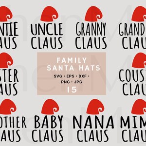 Santa Hat Svg, Elf Svg, Santa Helper Svg, Santa Claus Hat Svg, Christmas Hat Svg, Family Christmas Svg, Grandpa Svg, Christmas Shirt Svg