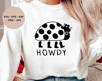Lady Bug Svg, Cowboy lady Bug Svg, Western Spring Svg, Ladybug Svg, Cowboy Hat Svg, Howdy Svg, Cowboy Spring Gift, Cowgirl Spring Shirt, Png