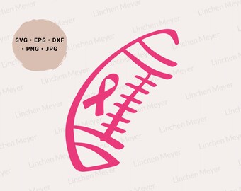 Breastcancer Svg, Football Cancer Svg, Breast Cancer Svg, Cancer Ribbon Svg, Breast Cancer Png, Cancer Awareness Svg, Pink Ribbon Svg, Png