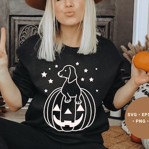 Halloween Dog Svg, Dachshund Svg, Spooky Dog Svg, Pumpkin Svg, Halloween Puppy Svg, Dog Costume Svg, Dog Halloween Shirt Svg, Cute Dog Svg