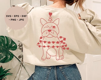 french bulldog svg, french svg, valentine svg, frentie valentine gift, french mom svg, french shirt svg, french bulldog lover svg,