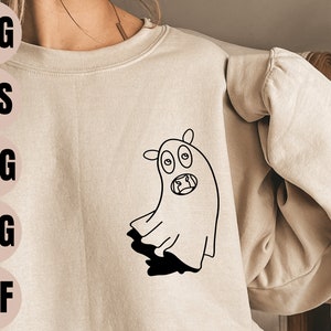 Cow Svg, Ghost Svg, Cow Ghost Svg, Cute Ghost Svg, Western Halloween Svg, Cowgirl Svg, Animal Ghost Svg, Western Halloween Png, Cow Lover
