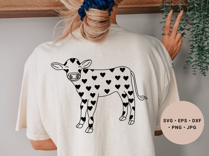 Valentine Cow, Valentine Heifer Svg, Western Valentine Svg, Cowboys Valentine Svg, Cowgirl Valentine Svg, Farm Animal Svg, Cow Heart Svg, image 2