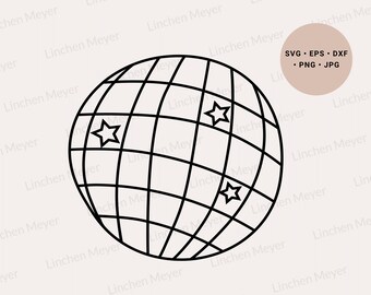 Disco Ball Party Svg, Dance Svg, Space Cowgirl Svg, Bachelorette Party Svg, New Year Party Svg, Groovy Svg, Disco Ball with Sparkles Svg,