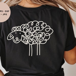 Vettore di pecora divertente, pecora Svg, pecora nera Svg, Christian Svg, Baby Sheep Svg, Lamb Svg, camicia di pecora divertente Svg, Farm Animal Svg, regalo di pecora