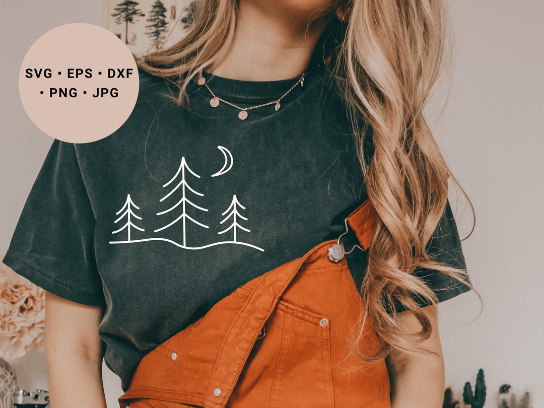 Pine Trees Svg, Camping Svg, Adventure Svg, Minimalistic Pine Trees Svg