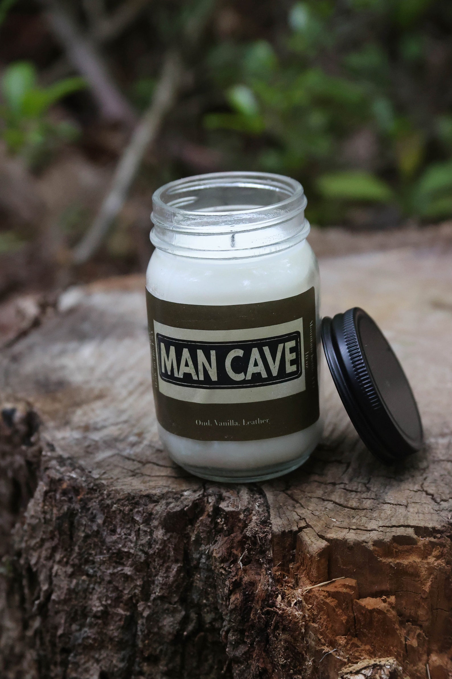 Man Cave 100 Soy Wax Candle Hand Poured oud Luxe Scent Etsy