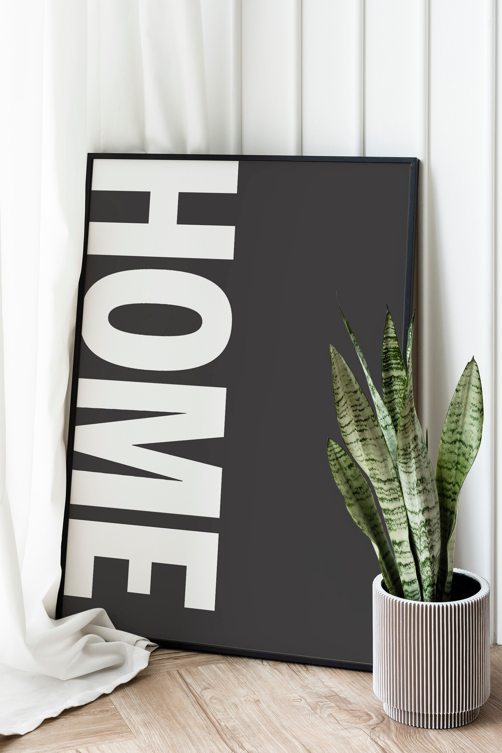 Home Typography Black Background, Abstract, Printable, Minimalist