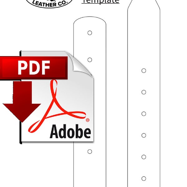 Belt End Template for Leather Working
