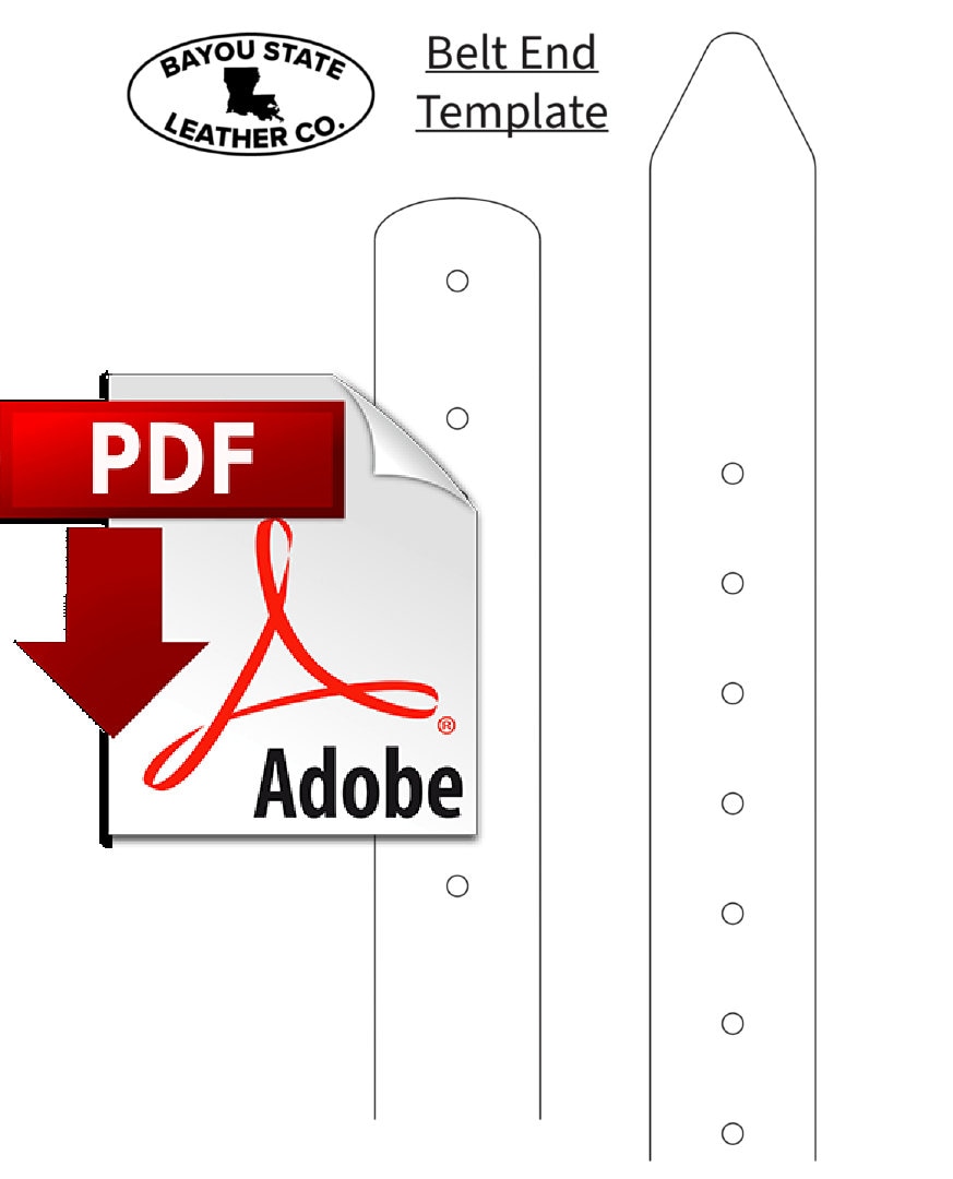 Belt Strap End Acrylic Template – LeatherMob